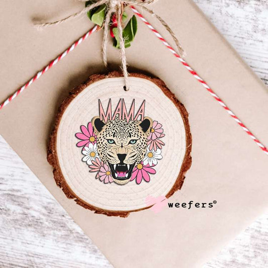 Pink Mama Leopard UV DTF Decal Ornament Weefers