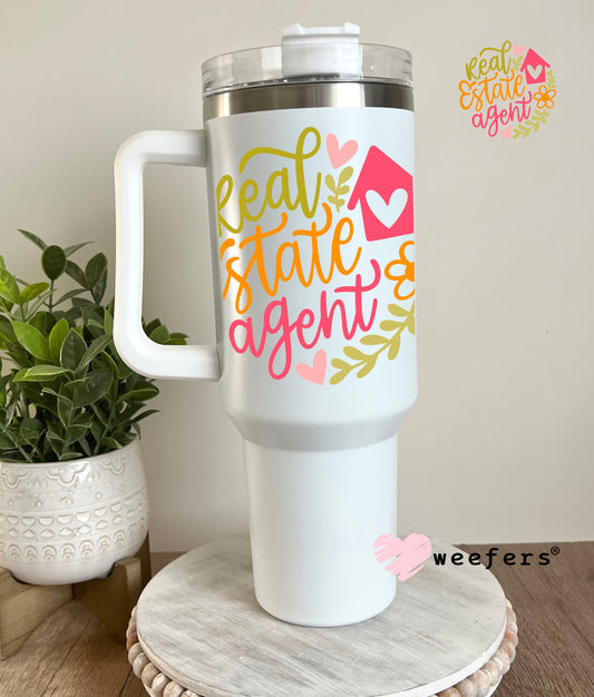 Real Estate Agent UV DTF Decal 40oz Tumbler Decal Weefers