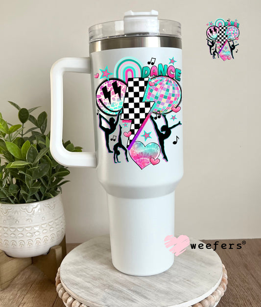 Retro Dance Lightening Bolt UV DTF Decal 40oz Tumbler Decal Weefers