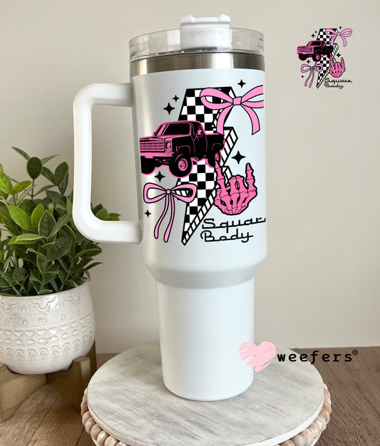 Square Badie UV DTF Decal 40oz Tumbler Decal Weefers