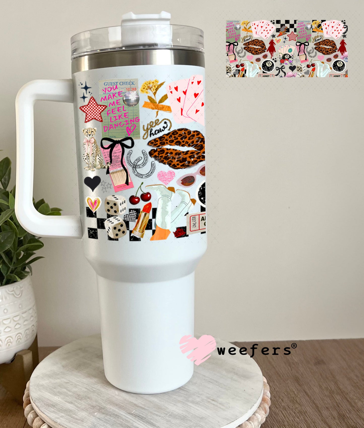 You Make Me Feel Like Dancing UV DTF Cup Wrap - Weefers Exclusive Wrap 40oz Tumbler Wrap Weefers