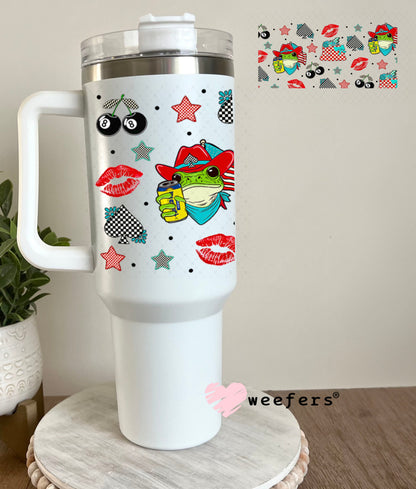 Cowboy Frog Twisted Tea UV DTF Cup Wrap - Weefers Exclusive Wrap 40oz Tumbler Wrap Weefers