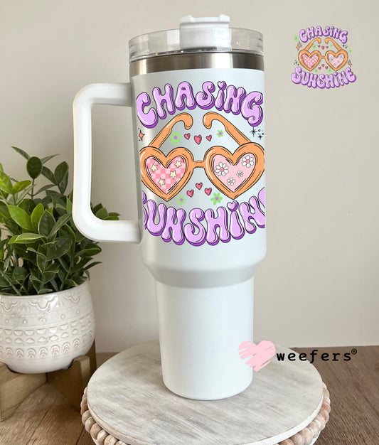 Chasing Sunshine UV DTF Decal 40oz Tumbler Decal Weefers