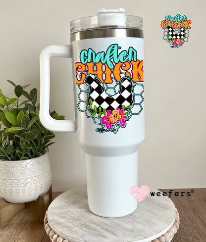 Crafter Chick UV DTF Decal 40oz Tumbler Decal Weefers