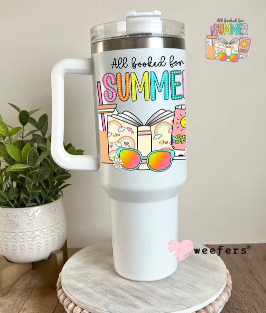 All Booked for Summer UV DTF Decal 40oz Tumbler Decal Weefers