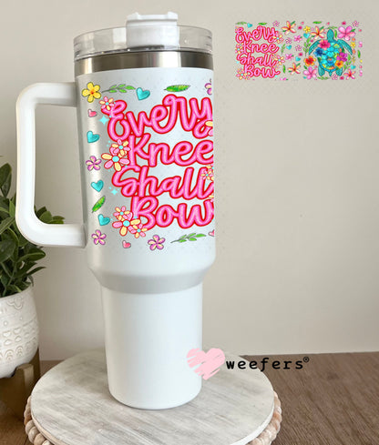 Every Knee Shall Bow Turtle UV DTF Cup Wrap - Weefers Exclusive Wrap 40oz Tumbler Wrap Weefers