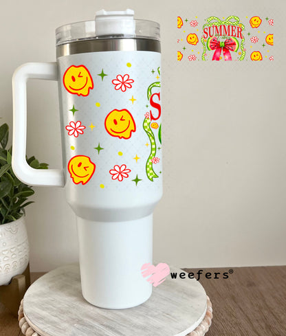 Summer Vibes Watermelon UV DTF Cup Wrap - Weefers Exclusive Wrap 40oz Tumbler Wrap Weefers