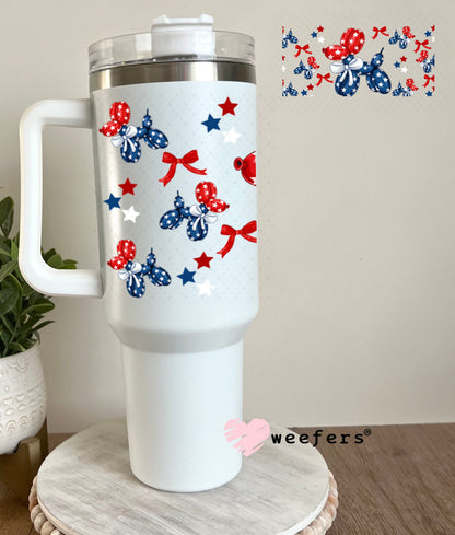USA Patriot Balloon Dog UV DTF Cup Wrap - Weefers Exclusive Wrap 40oz Tumbler Wrap Weefers