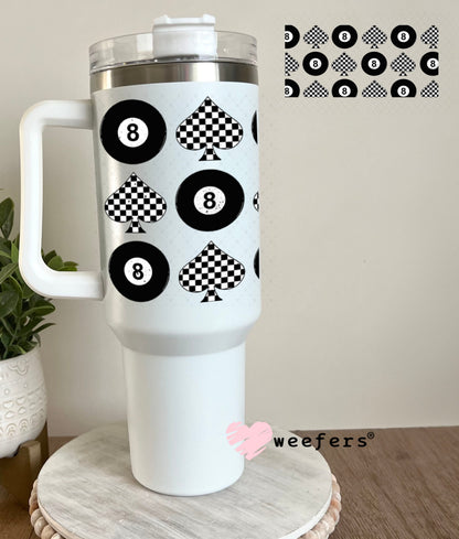 Spade Checkered UV DTF Cup Wrap - Weefers Exclusive Wrap 40oz Tumbler Wrap Weefers