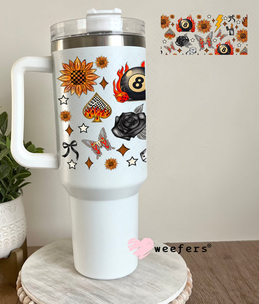 Baby I'm a Wild Card Sidekick UV DTF Cup Wrap - Weefers Exclusive Wrap 40oz Tumbler Wrap Weefers