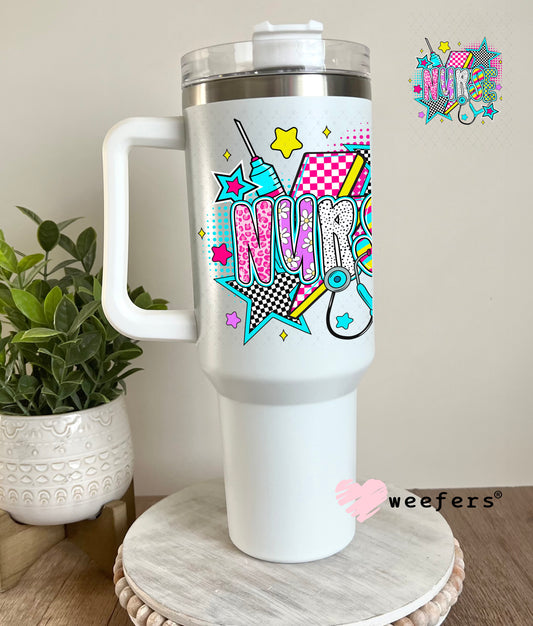 Nurse Stars UV DTF Decal 40oz Tumbler Decal Weefers