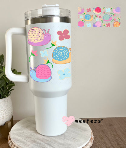 Happy Snails UV DTF Cup Wrap - Weefers Exclusive Wrap 40oz Tumbler Cup Wrap Weefers