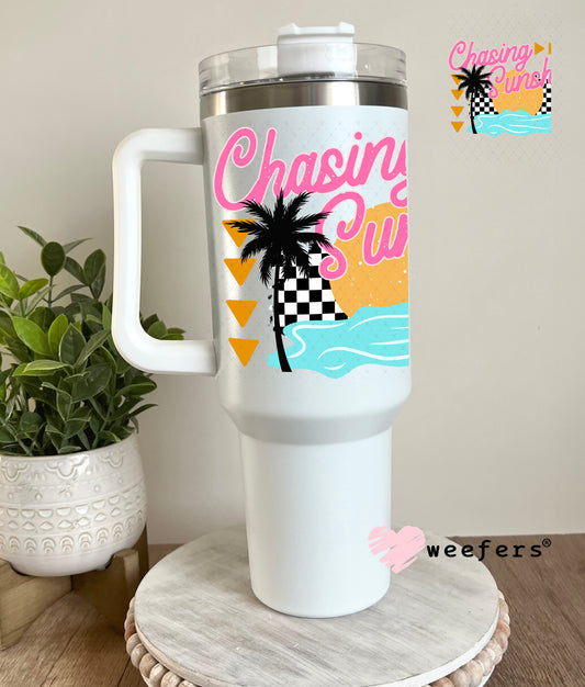 Chasing Sunshine UV DTF Decal 40oz Tumbler Decal Weefers
