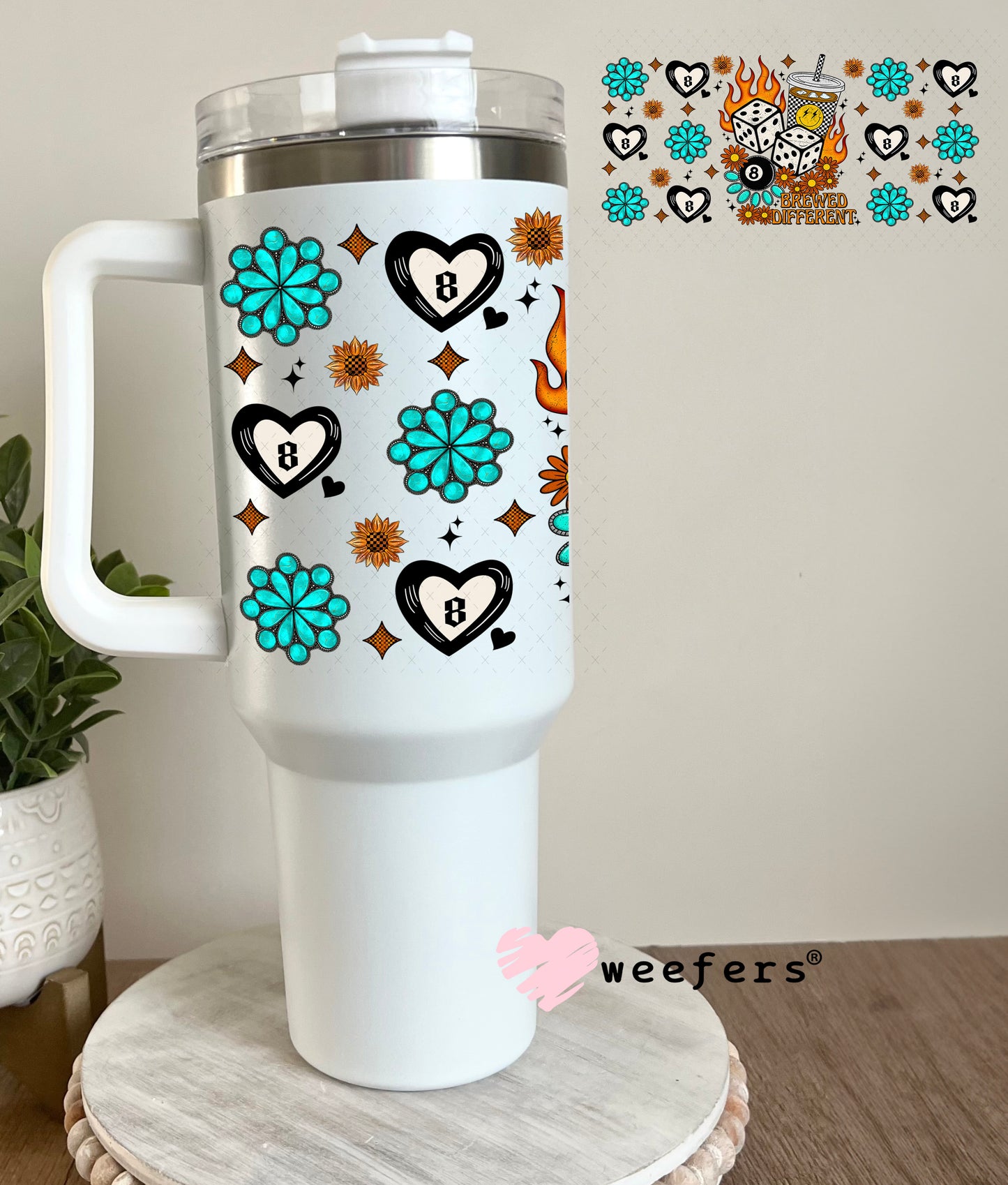 Brewed Different UV DTF Cup Wrap - Weefers Exclusive Wrap 40oz Tumbler Cup Wrap Weefers