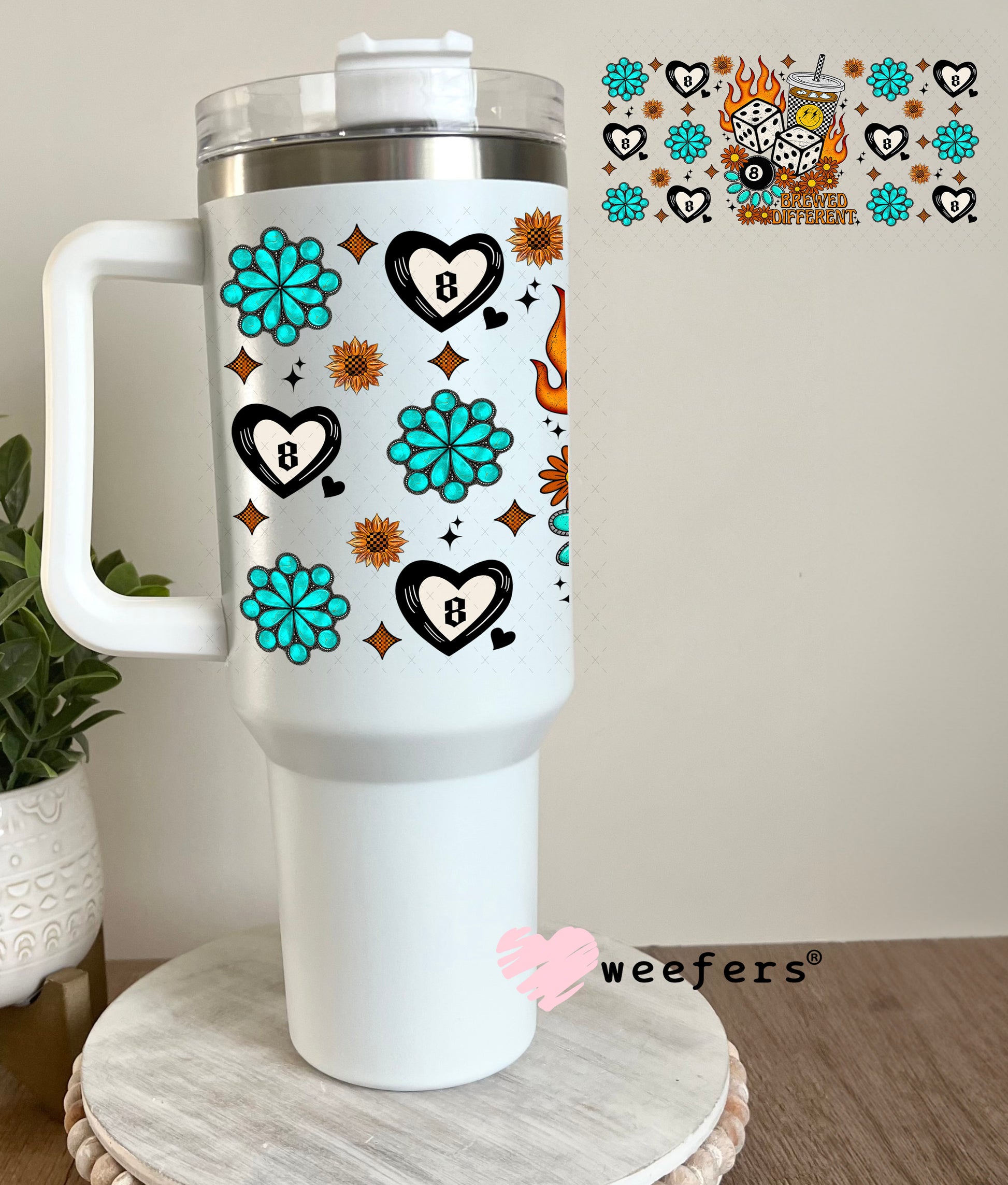 Brewed Different UV DTF Cup Wrap - Weefers Exclusive Wrap 40oz Tumbler Cup Wrap Weefers