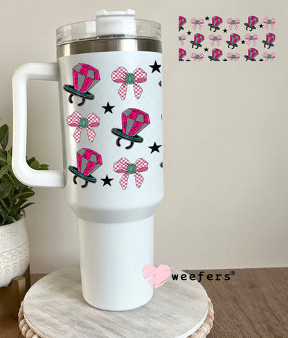 Magenta Ring Pops and Bows UV DTF Cup Wrap - Weefers® Exclusive Weefers