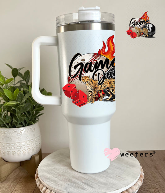 Game Day Bringing the Heat UV DTF Decal 40oz Tumbler Decal Weefers