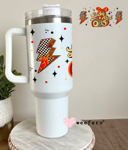 Lucky Girl Lightening Bolt Eight Balls UV DTF Cup Wrap - Weefers Exclusive Wrap Weefers