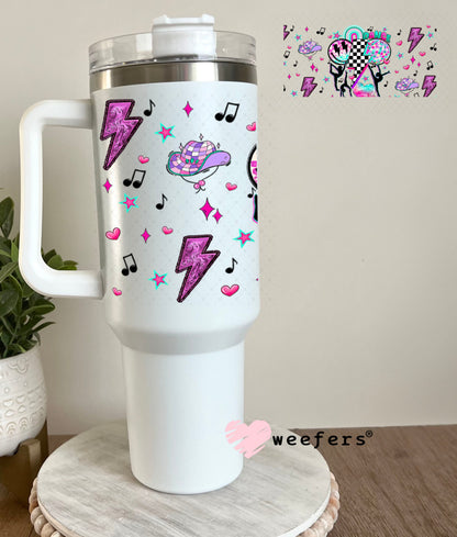 Retro Groovy Dance UV DTF Cup Wrap - Weefers Exclusive Wrap 40oz Tumbler Wrap Weefers