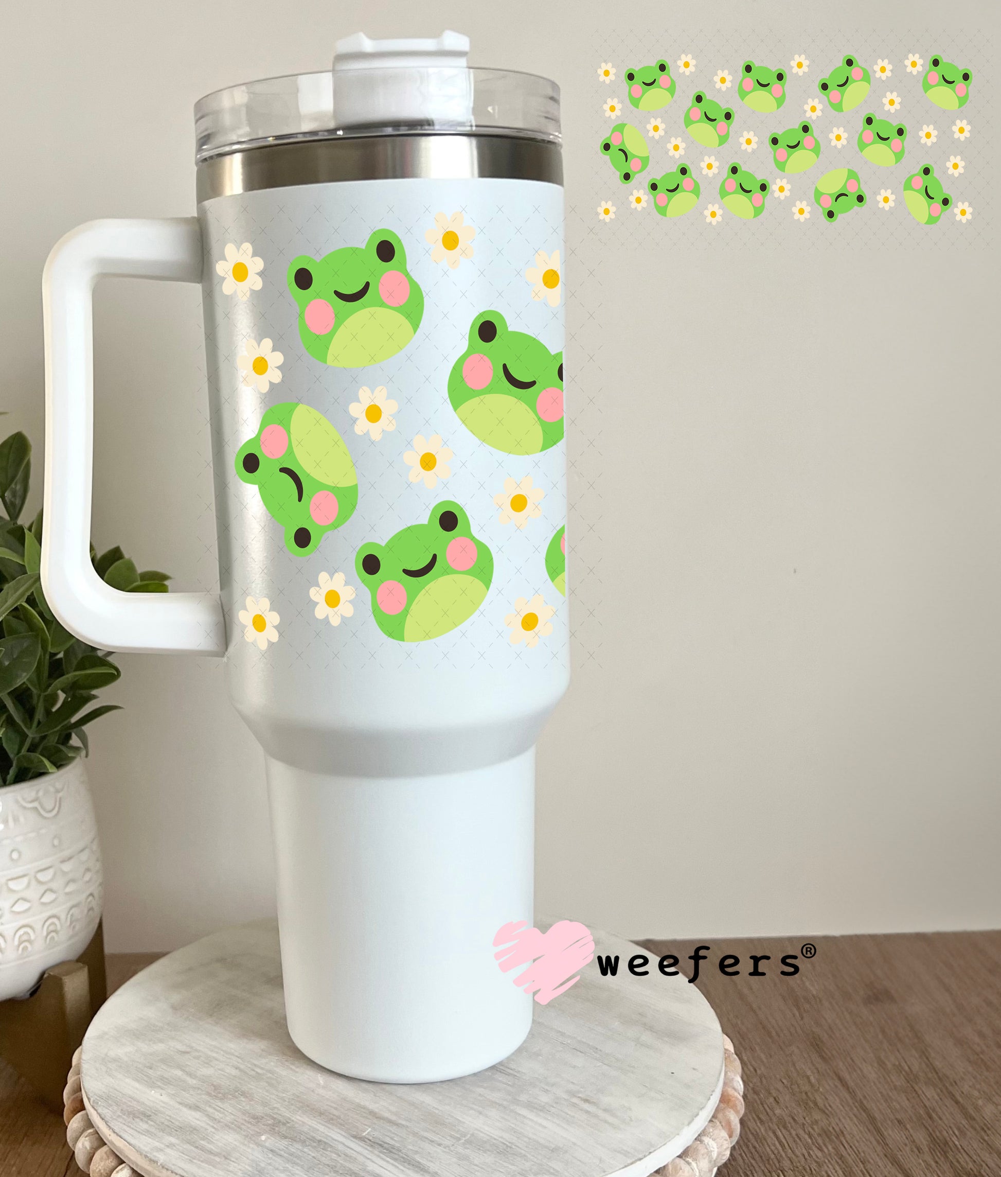 Happy Frogs UV DTF Cup Wrap 40oz Tumbler Cup Wrap Weefers