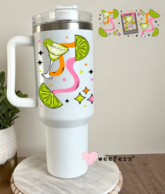 Limes and Margaritas UV DTF Cup Wrap 40oz Tumbler Cup Wrap Weefers