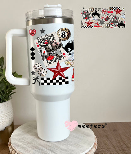 Baby I'm a Wild Card Wanted UV DTF Cup Wrap - Weefers Exclusive 40oz Tumbler Wrap Weefers