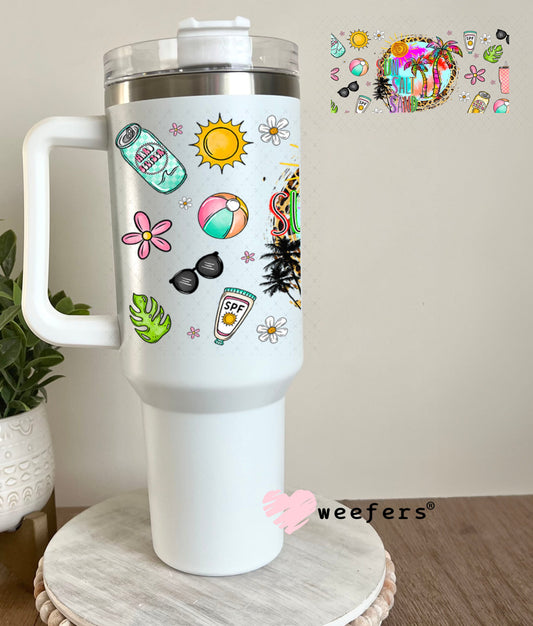 Sun Salt Sand UV DTF Cup Wrap- Weefers Exclusive 40oz Tumbler Wrap Weefers