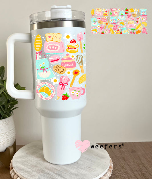 Bakers Favorite Things Cottagecore UV DTF Cup Wrap 40oz Tumbler Cup Wrap Weefers