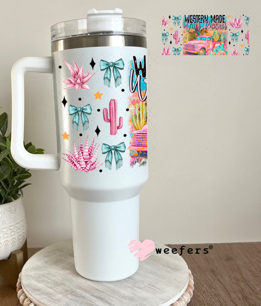 Western made Wild Raised UV DTF Cup Wrap - Weefers Exclusive Wrap 40oz Tumbler Wrap Weefers