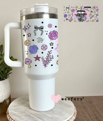 Iced Coffee Junkie UV DTF Cup Wrap - Weefers Exclusive Wrap 40oz Tumbler Wrap Weefers