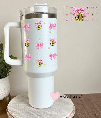 Zero Dill's Given Pickles Pink Coquette Bows UV DTF Cup Wrap - Weefers® Exclusive 40oz Tumbler Wrap Weefers