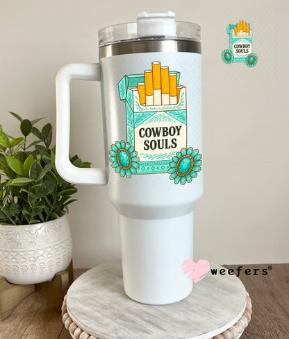 Cowboy Souls UV DTF Decal 40oz Tumbler Decal Weefers