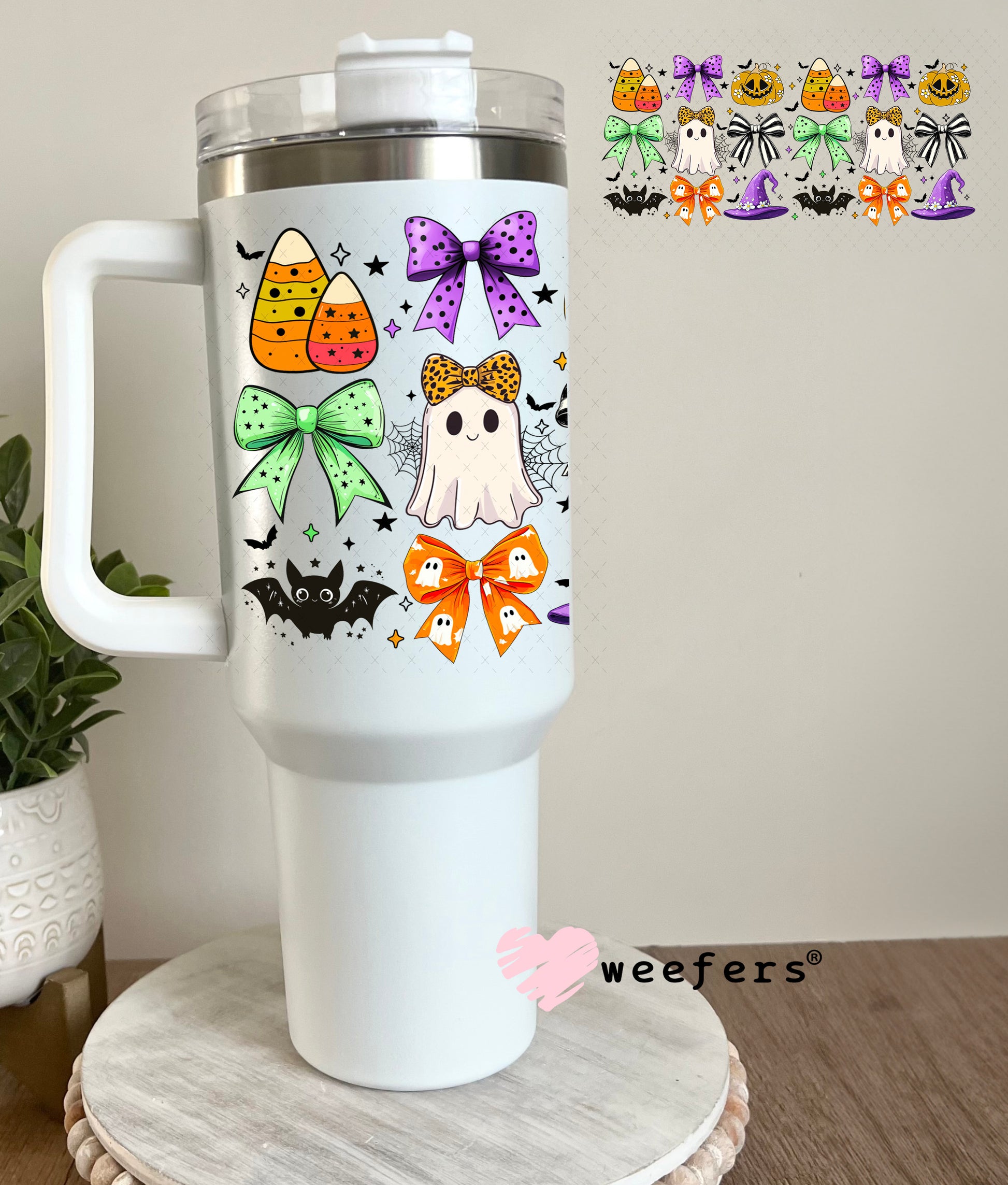 Halloween Friends UV DTF Cup Wrap - Weefers Exclusive 40oz Tumbler Cup Wrap Weefers