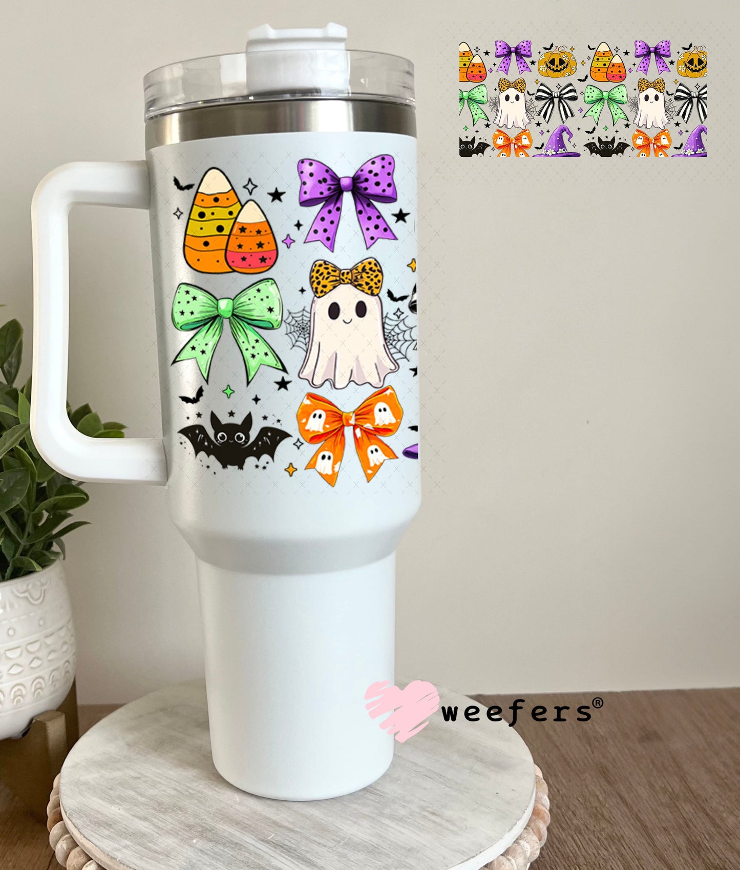 Halloween Friends UV DTF Cup Wrap - Weefers Exclusive 40oz Tumbler Wrap Weefers