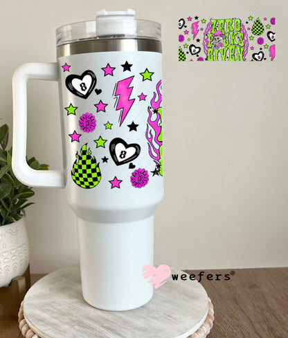 Zero F's Given UV DTF Cup Wrap - Weefers Exclusive 40oz Tumbler Wrap Weefers
