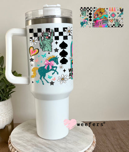With a Little Audacity UV DTF Cup Wrap - Weefers Exclusive 40oz Tumbler Wrap Weefers