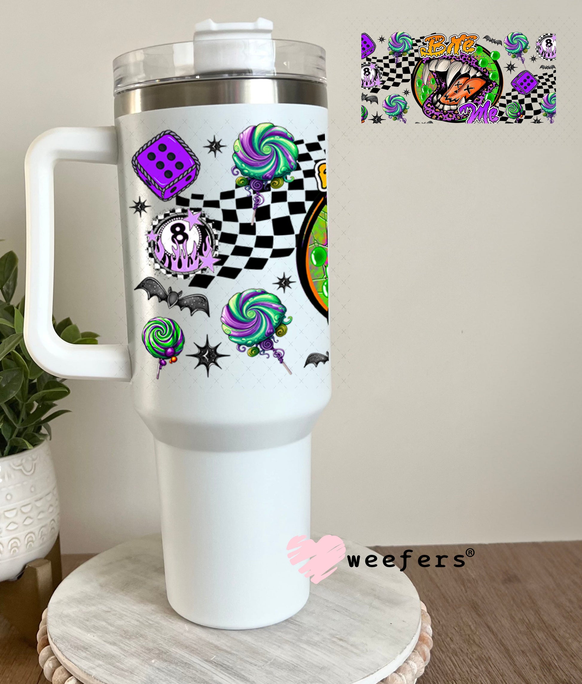 Bite Me UV DTF Cup Wrap - Weefers Exclusive 40oz Tumbler Wrap Weefers