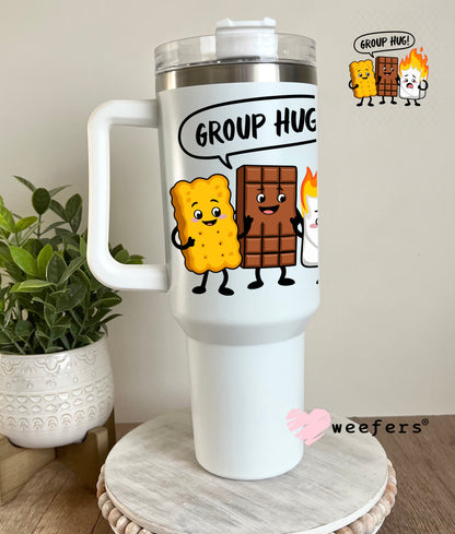 Group Hug Smores UV DTF Decal 40oz Tumbler Decal Weefers