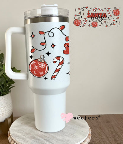 Santa Baby UV DTF Cup Wrap 40oz Tumbler Cup Wrap Weefers