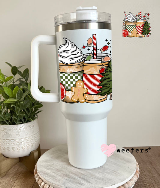 Christmas Coffee Favorite Things Cheer UV DTF Cup Wrap 40oz Tumbler Cup Wrap Weefers