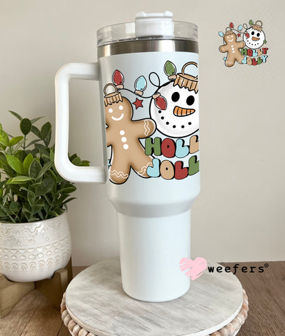 Holly Jolly Christmas UV DTF Decal 40oz Tumbler Decal Weefers