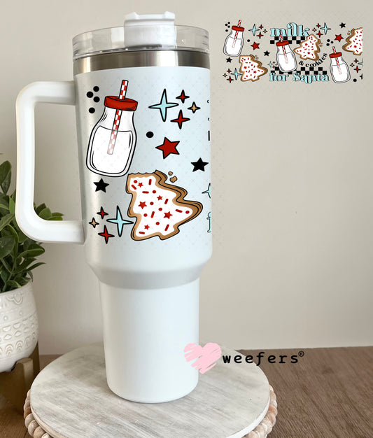 Milk and Cookies for Santa UV DTF Cup Wrap 40oz Tumbler Cup Wrap Weefers