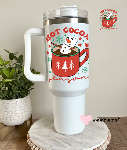 Hot Cocoa Season UV DTF Decal 40oz Tumbler Decal Weefers
