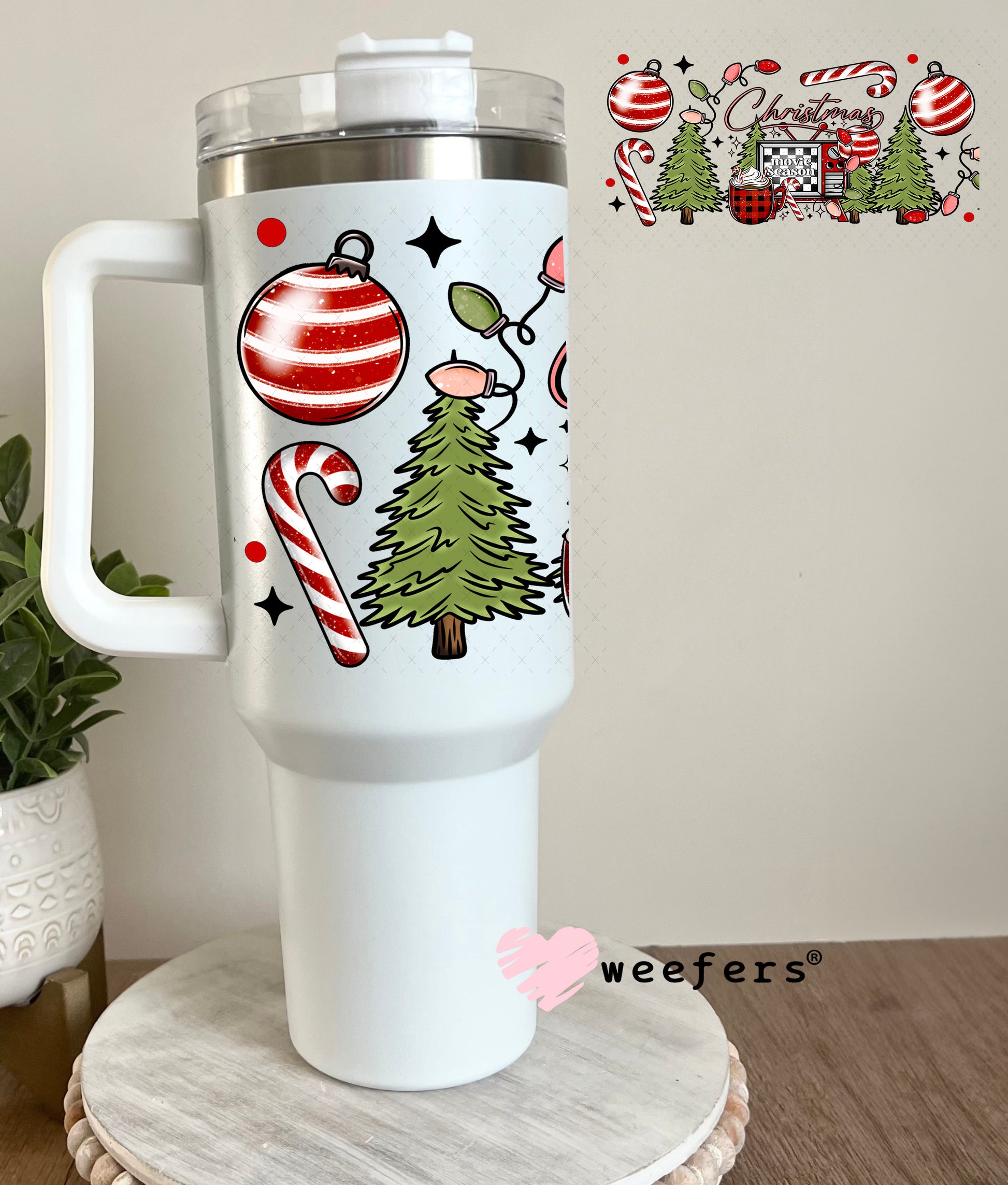 Christmas Movie Season UV DTF Cup Wrap 40oz Tumbler Cup Wrap Weefers