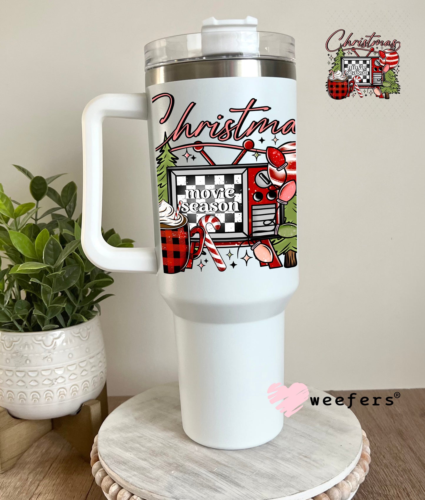 Christmas Movie Season UV DTF Decal 40oz Tumbler Decal Weefers