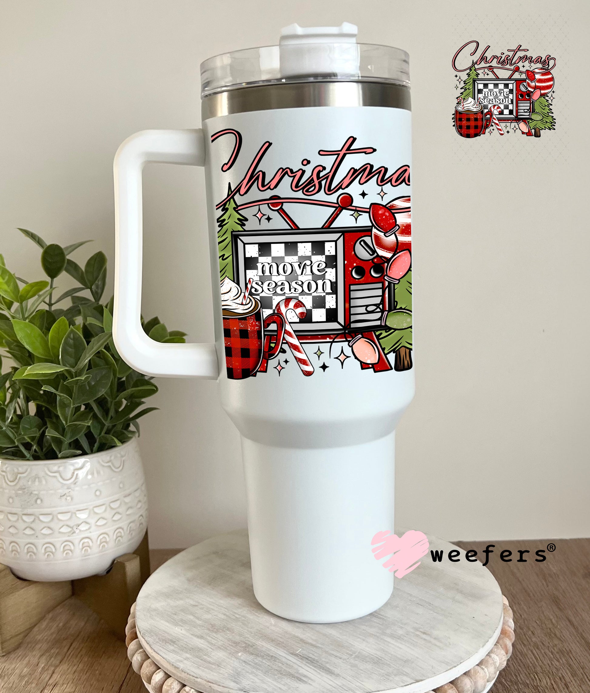 Christmas Movie Season UV DTF Decal 40oz Tumbler Decal Weefers