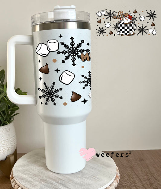 I'm Melting Christmas Hot Chocolate UV DTF Cup Wrap 40oz Tumbler Cup Wrap Weefers