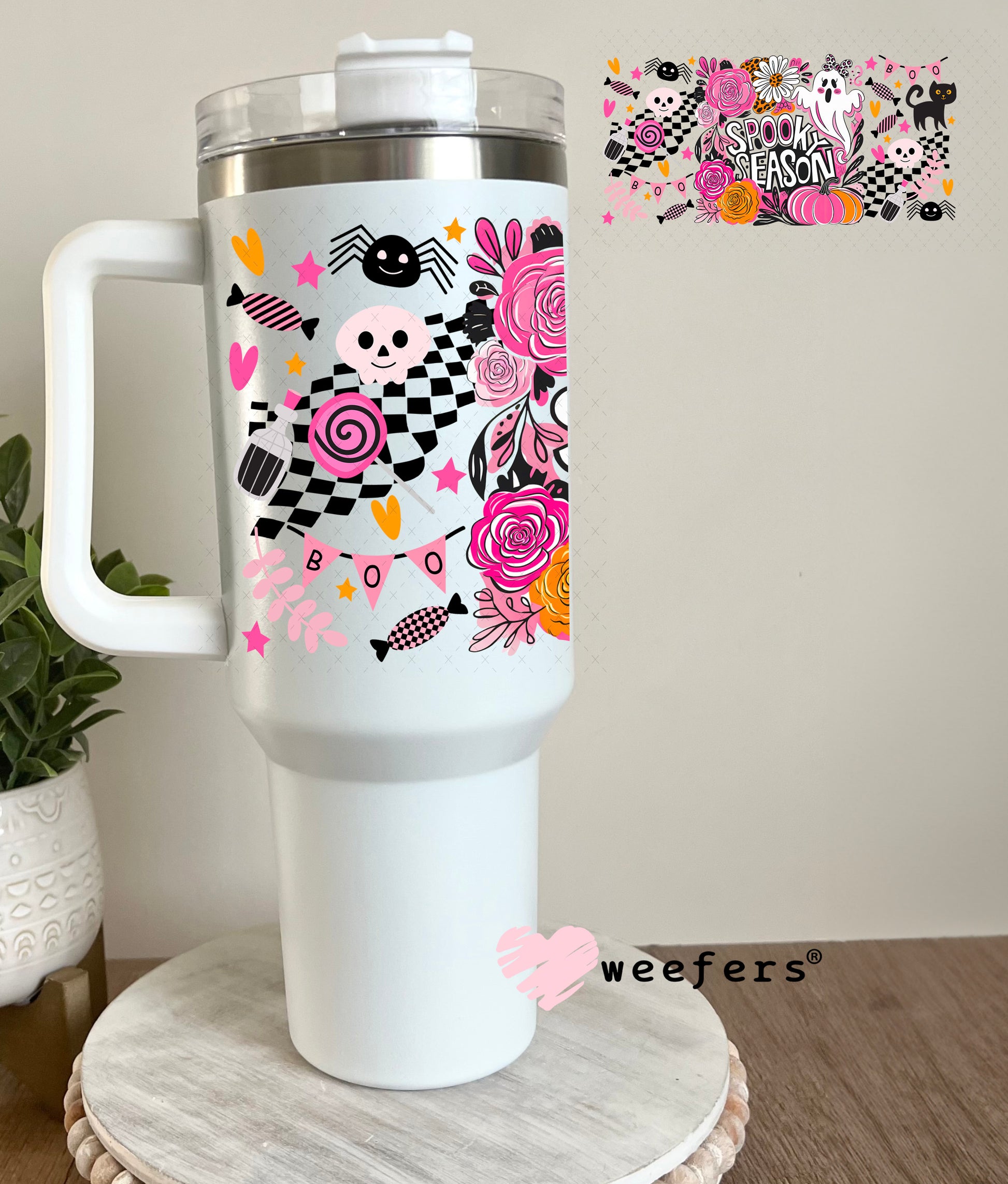 Spooky Season UV DTF Cup Wrap - Weefers Exclusive 40oz Tumbler Cup Wrap Weefers