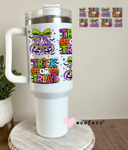 Trick or Treat Juice Cherry Bows UV DTF Cup Wrap - Weefers Exclusive 40oz Tumbler Wrap Weefers