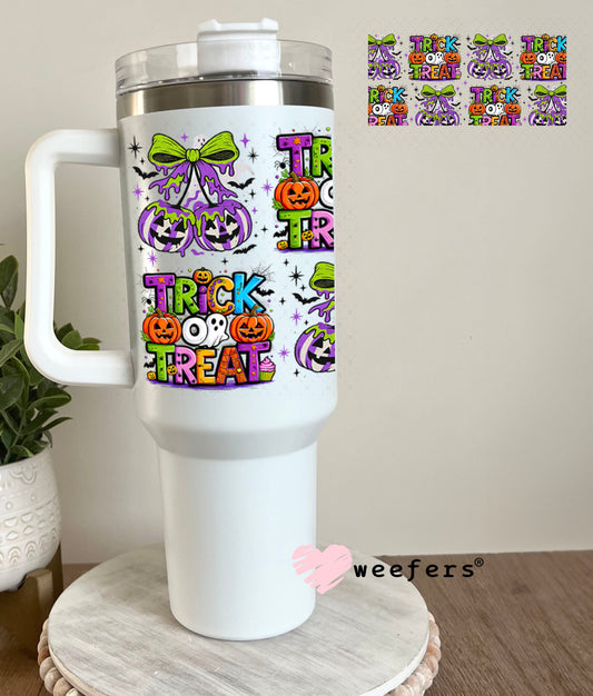 Trick or Treat Juice Cherry Bows UV DTF Cup Wrap - Weefers Exclusive 40oz Tumbler Wrap Weefers